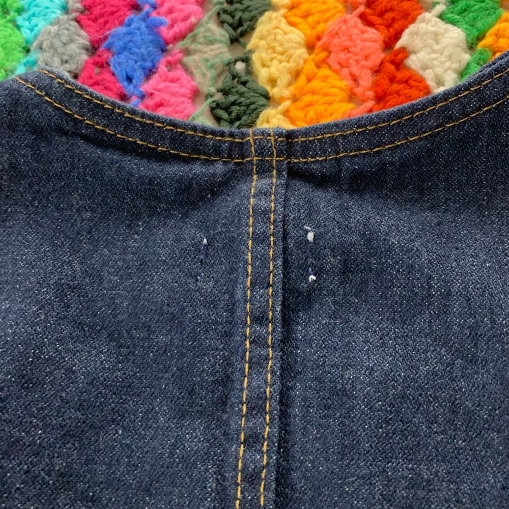 Vintage 1960s Levis Orange Tab Dark Wash Denim Pocket Vest Strauss & Com… - Picture 12 of 14